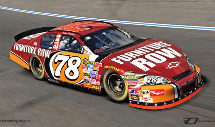 2007 #78 Kenny Wallace Furniture Row Variant 4 No Numbers