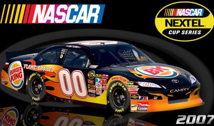 #00 David Reutimann 2007 Burger King Toyota Camry COT Sim Stamped Number