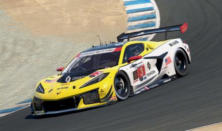 2026 Laguna Seca Pratt Miller Motorsports Corvette | White Windshield Banner
