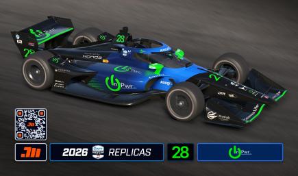2026 Marcus Ericsson #28 InPwr IndyCar with Custom Number