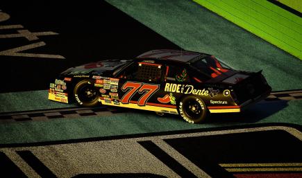 1987 #77 Carson Hocevar Chilis Ride The Dente Black sim stamp