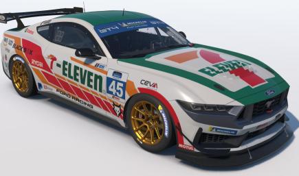 ZFM 7-Eleven Ford Mustang GT4 GS class. 