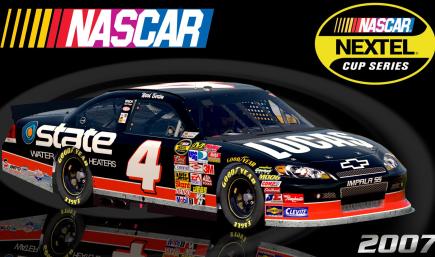 #4 Ward Burton 2007 Lucas Oil State Water Heaters Impala SS COT Sim Stamped Number