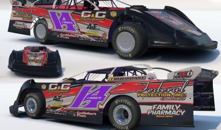 Brad Looney Throwback #1 Dirt Late Model 