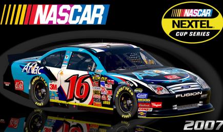 #16 Greg Biffle 2007 Aflac Ford Fusion COT Sim Stamped Number