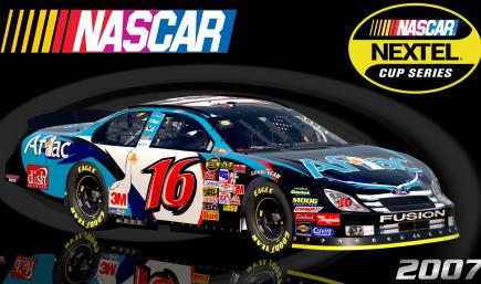 #16 Greg Biffle 2007 Aflac Ford Fusion Sim Stamped Number