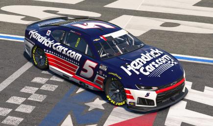 2026 Kyle Larson HendrickCars.Com PATRIOTIC Chevrolet *SIM STAMPED NUMBERS*