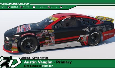 2026 Austin Vaughn MSS Ford Mustang (Sim-Stamped Number)