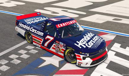 2026 Corey Day (Kyle Busch) HendrickCars.Com PATRIOTIC Silverado *SIM STAMPED NUMBERS*
