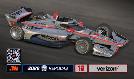 2026 David Malukas #12 Verizon throwback IndyCar with Custom Number
