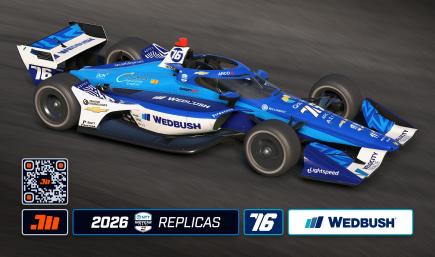 2026 Rinus Veekay #76 Wedbush IndyCar with Custom Number
