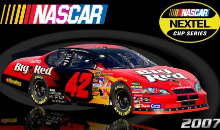 #42 Juan Pablo Montoya 2007 Wrigleys Big Red Dodge Charger