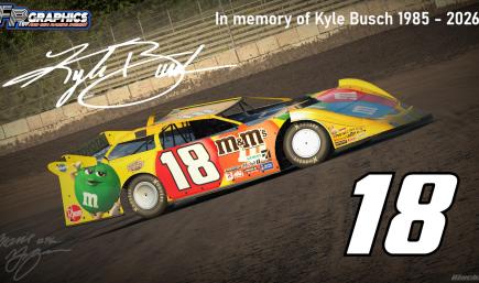 Kyle Busch 18 Tribute Dirt Latemodel NO #s