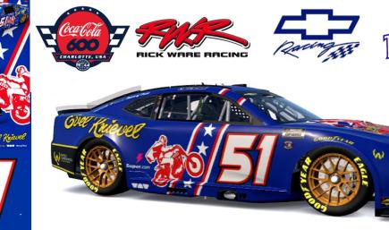 2026 RWR Cody Ware / Evel Knievel Museum/World Supercross Chevrolet Camaro ZL1 at Charlotte. 