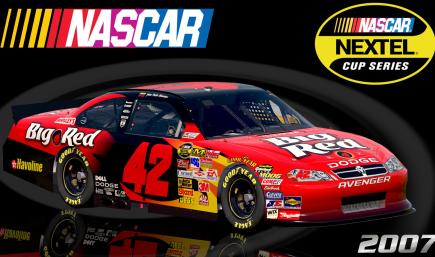 #42 Juan Pablo Montoya 2007 Big Red Dodge Avenger COT