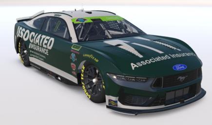 SCSRA Chase Christopher Bishop Assoc. Insurance Ford Mustang (Sim Stamped)