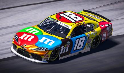 #18 Kyle Busch 2009 M&Ms Sim Stamp 