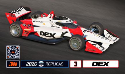 2026 Scott McLaughlin #3 DEX 2009 Indy 500 Throwback IndyCar with Custom Number