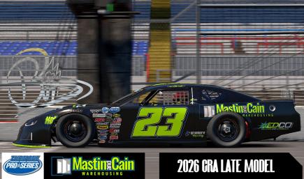 SIM STAMP 2026 Billy VanMeter Mastin & Cain Warehousing Late Model #23