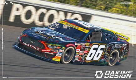 OFFICIAL #66 Foxxtecca Juneteenth x MBM Motorsports Dystany Spurlock ARCA Menards Ford Mustang