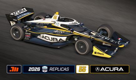 2026 Marcus Armstrong #66 Acura IndyCar with Custom Number