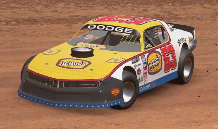 Fictional 1969 Dodge Charger B-Bops Burger Drive-Thru (Iowa) Dirt Street Stock