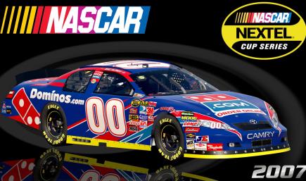 #00 David Reutimann 2007 Dominos dot com Toyota Camry Sim Stamped Number