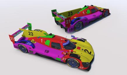 BMW LMPh Colored and numbered 6 26