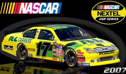 #17 Matt Kenseth 2007 R&L Carriers Ford Fusion COT Sim Stamped Number