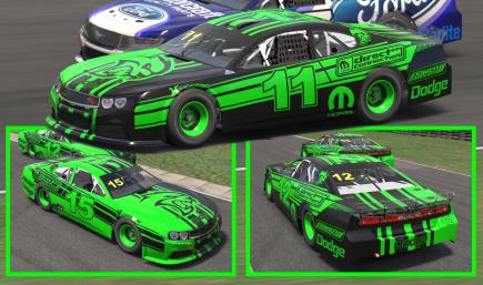 Funny car Dodge scheme on the Euro Nascar