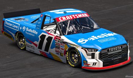 2026 Kaden Honeycutt #11 Safelite Foster Love Toyota Tundra First Win RV (Custom Number)