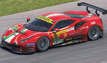 2022 Ferrari 488 GTE Sebring WEC SIM STAMPED