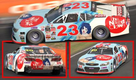 Euro Nascar Naked Clown