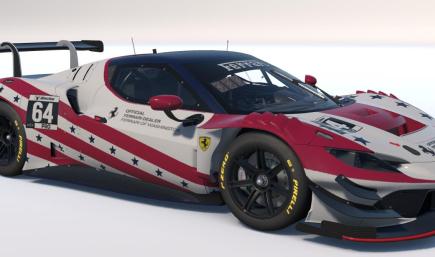 American Flag Ferrari GT3