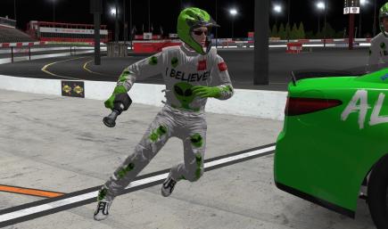 Kyle Busch alien sponsafier suit