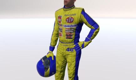 46 Vintage yellow blue suit