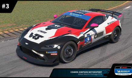 #3 Czabok Simpson Motorsport Aston Martin Vantage GT4 2026 IMSA Michelin Pilot Challenge