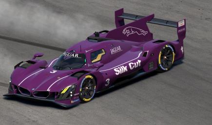 BMW M Hybrid V8 as Silk Cut Jaguar