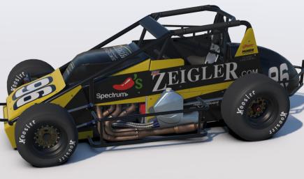 Zeigler Auto Group Spire Motorsports Sprint Car (sim number)
