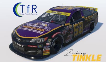 2026 Zachary Tinkle #53 Racing For Rescues / Zachary Tinkle Foundation (Bristol)