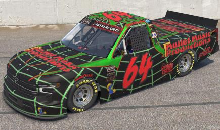 Mullet Music Spider, Green & Red on Black, Venom Season12, Custom #64