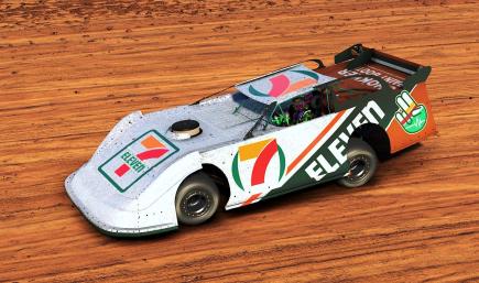 7-Eleven Dirt Late Model - Shokker Paint Booth