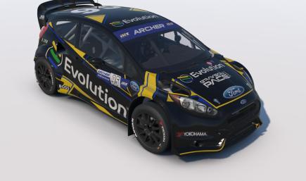 Josh Stanton 2022 Porsche Cup car theme for the Fiesta RS WRC 