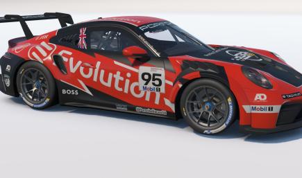 Josh Stantons 2023 Porsche Carrera Cup GB Livery on a current model 992.2 Cup Car.