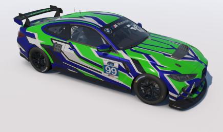 BMW M4 G82 GT4 Evo Green Tron theme for Chris Hamilton