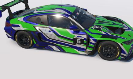 BMW M4 GT3 Evo Green Tron theme for Chris Hamilton