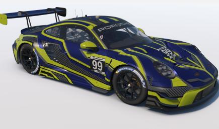 Tron Digital Camouflage paint for the Porsche 992 GT3 R