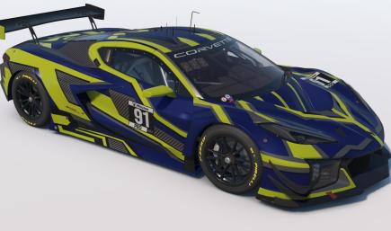 Tron Digital Camouflage paint for the Corvette Z06 GT3 R