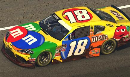 Men's Kyle Busch JH Design Yellow M&M's Twill Uniform Full