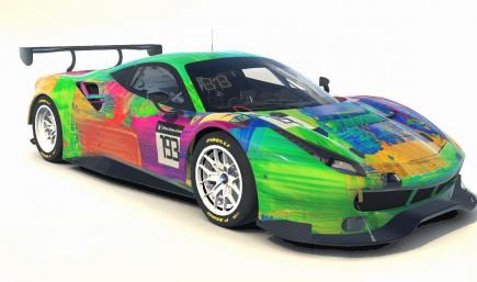 Ferrari 488 GT3 paint splodge